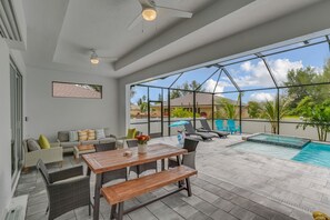 Outdoor pool, a heated pool