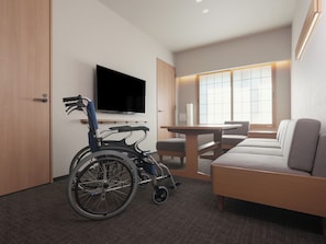Two-Bedroom Accessible Apartment | Premium bedding, down comforters, in-room safe, iron/ironing board