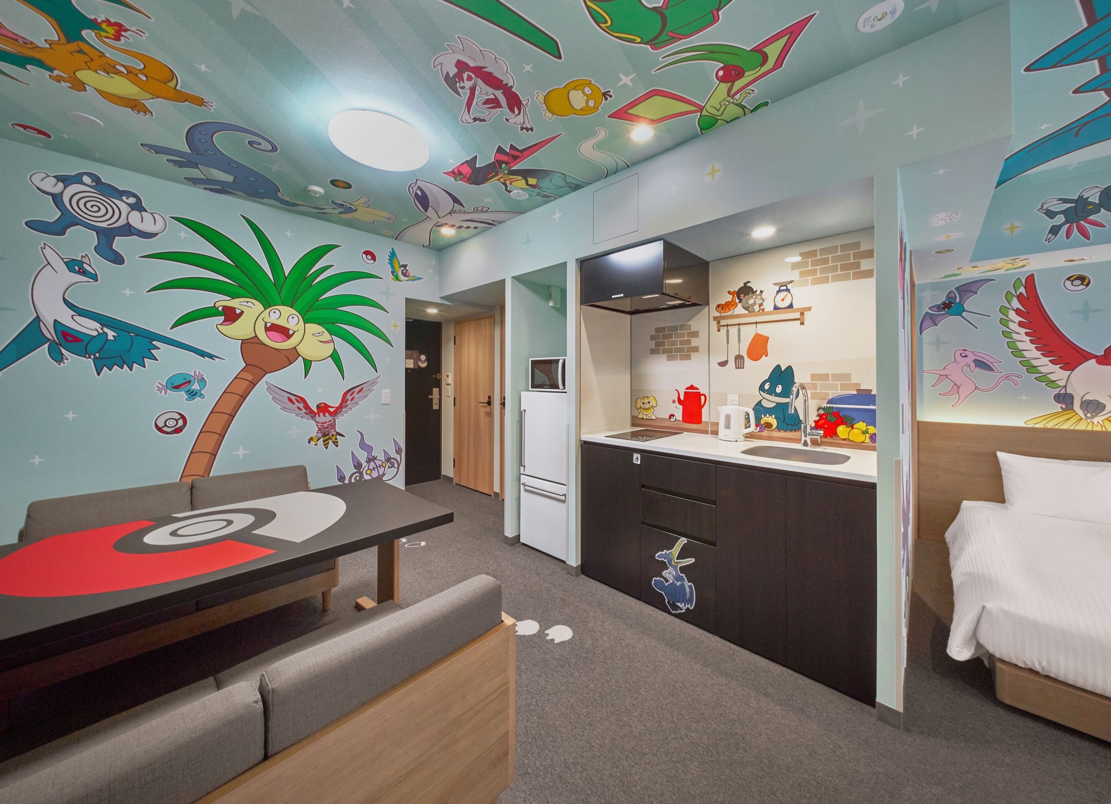 Quarto standard, para não fumantes (Pokémon ROOM) | Cozinha privada | Geladeira grande, micro-ondas, cafeteira/chaleira, chaleira elétrica