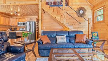 Smart TV, fireplace, DVD player, video library