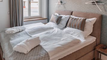 1 chambre, literie de qualité supérieure, couette en duvet d'oie