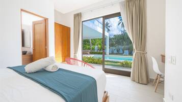 10 dormitorios, escritorio, tabla de planchar con plancha