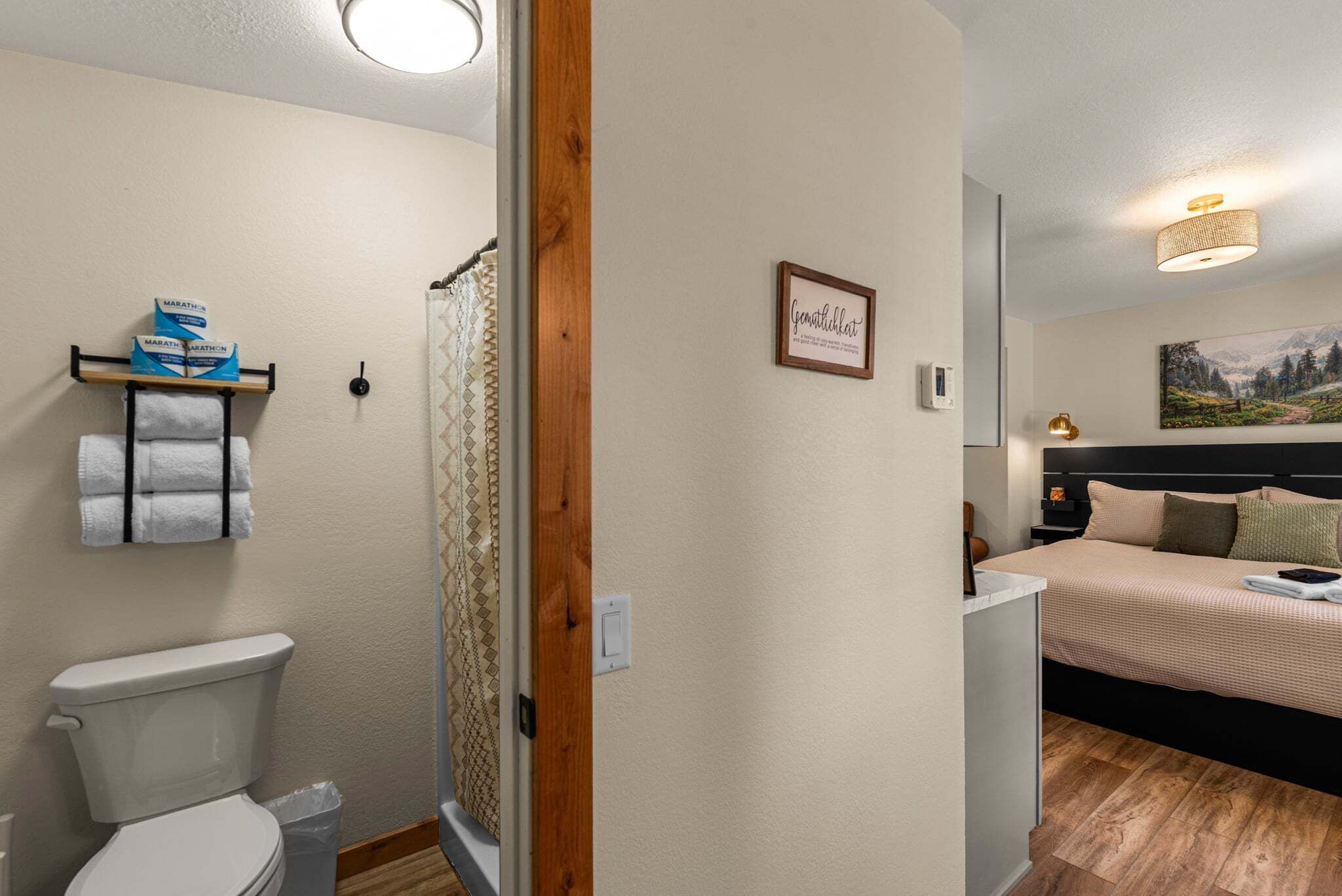 Hair dryer, towels