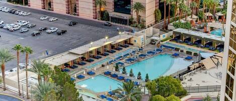 屋外プール、温水プール