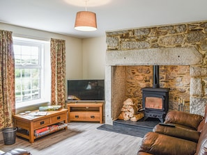 Fernseher, Kamin