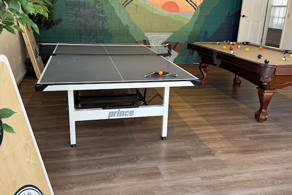 New Name Room with Pool Table and Ping Pong Table