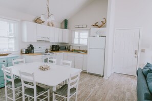 Fridge, microwave, oven, stovetop - Steps to the Beach! Renovated 2021! Hot Tub! Minutes to Grocery Stores & Dining! (Kill Devil Hills)