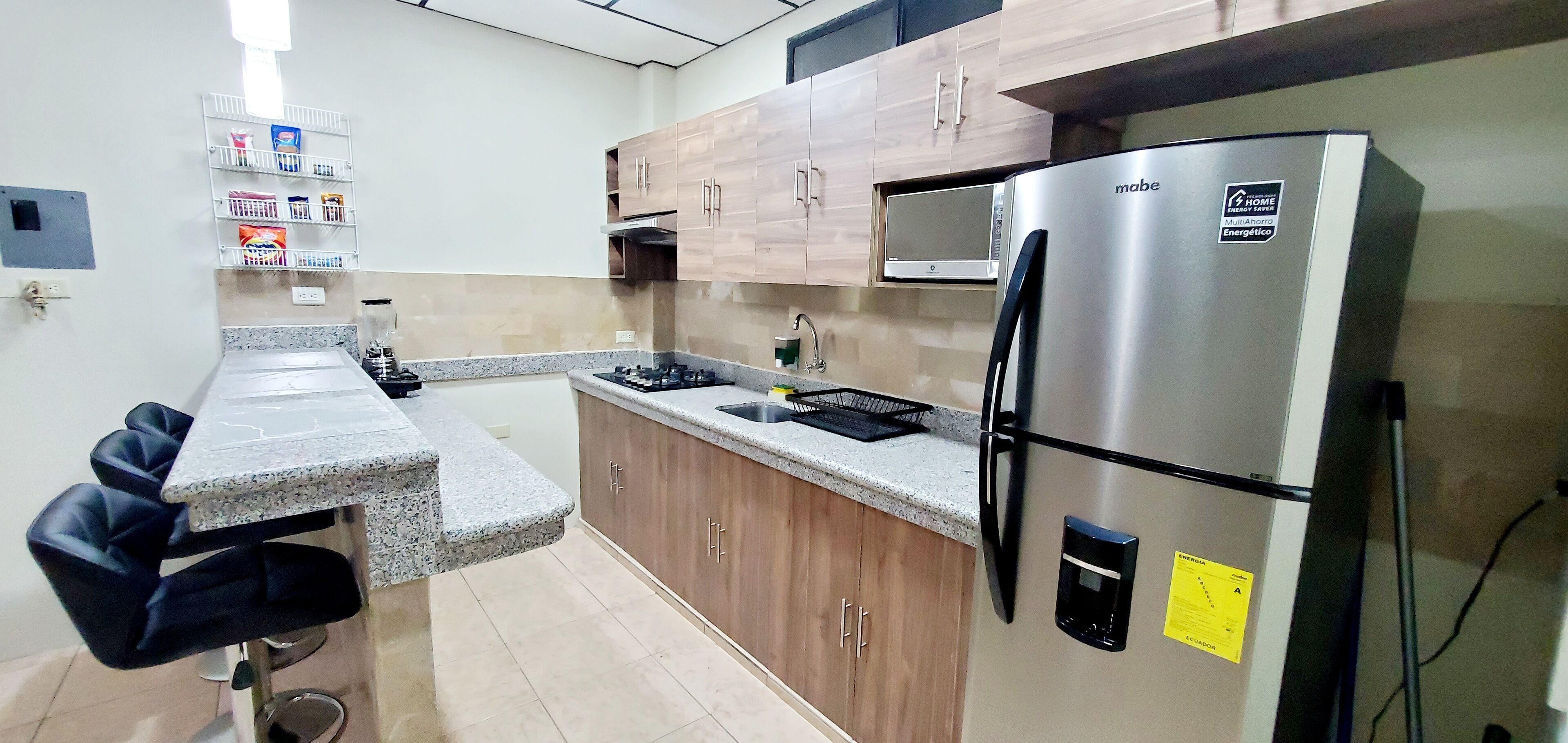 Comfort Apartment | Private kitchen | Fridge, microwave, stovetop, rice cooker