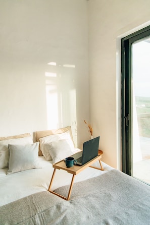 1 bedroom, desk, laptop workspace, iron/ironing board