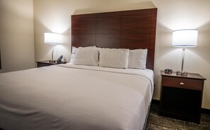 Premium bedding, memory foam beds, desk, laptop workspace - Cobblestone Hotel & Suites - Lamar (Lamar)
