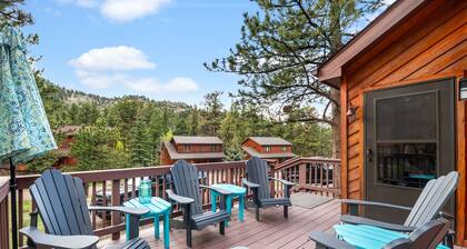 Walk to RMNP, hot tub, mountain views and river access.