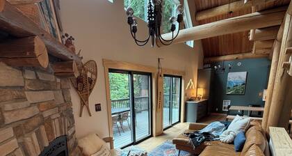 Tri-level, 9 guest, 4 bedroom, 2 bathroom home with hot tub and game room.