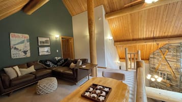 TV connectée, cheminée, jeux vidéo, lecteur de DVD