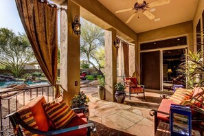 Terrace/patio - Resort like backyard w/ Heated pool. Home Theater (Scottsdale)