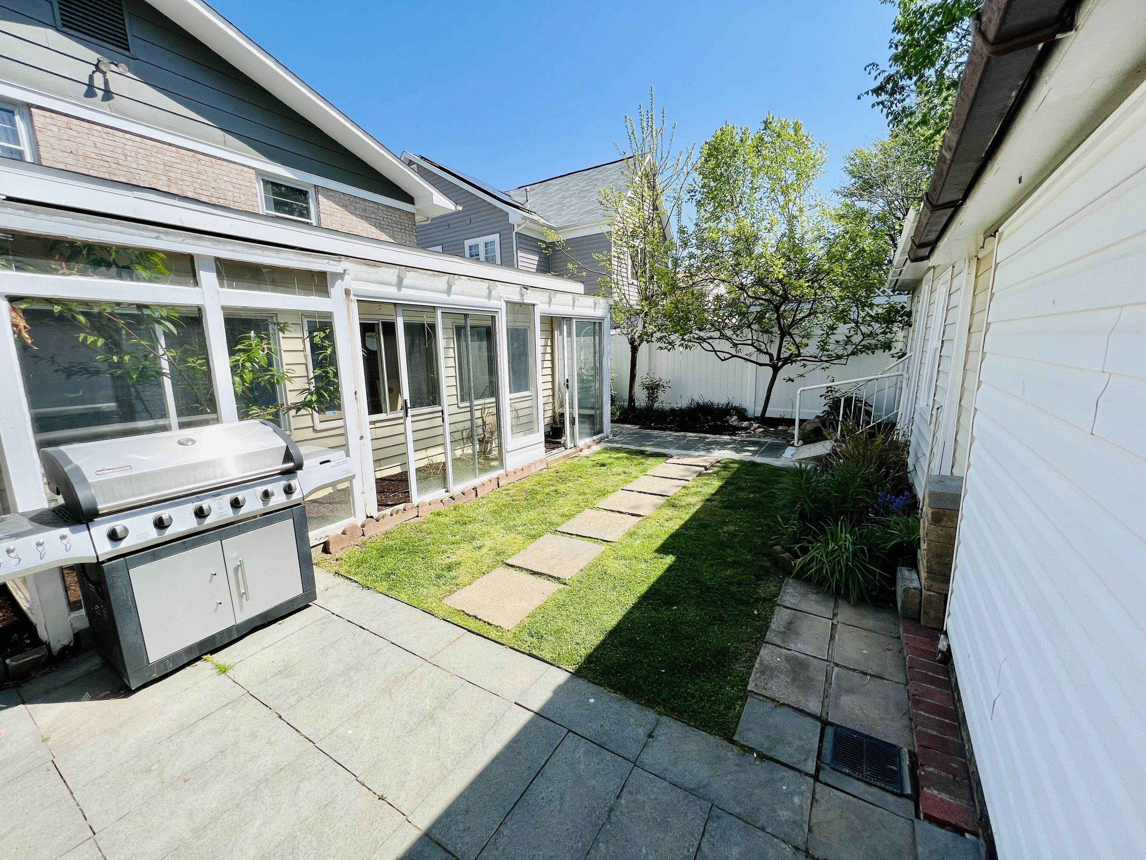 Path to sunroom entrance 