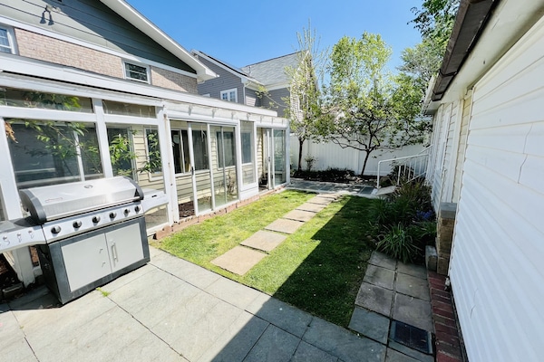 Path to sunroom entrance