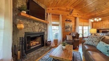 TV, fireplace, offices