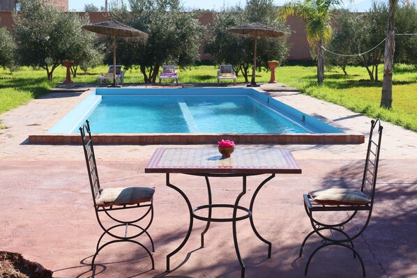 Outdoor pool - Traditional villa with 4 suites and family pool (Aït Ourir)