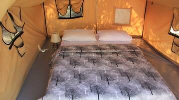 Family Tent | Premium bedding, desk, laptop workspace, rollaway beds