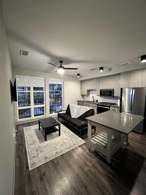 Living area - Selfie Mirror Apt *Free parking/Wifi* (Atlanta)