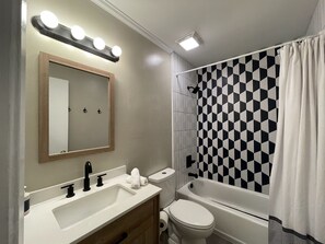 Shower, towels - Seaside Serenity @ TopShelfStays: Chic & Cozy Townhouse (Atlantic Beach)