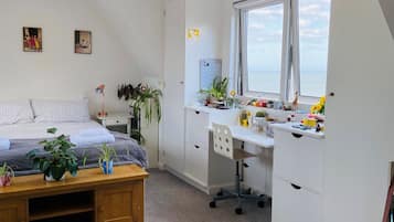 4 bedrooms, blackout curtains, iron/ironing board, WiFi