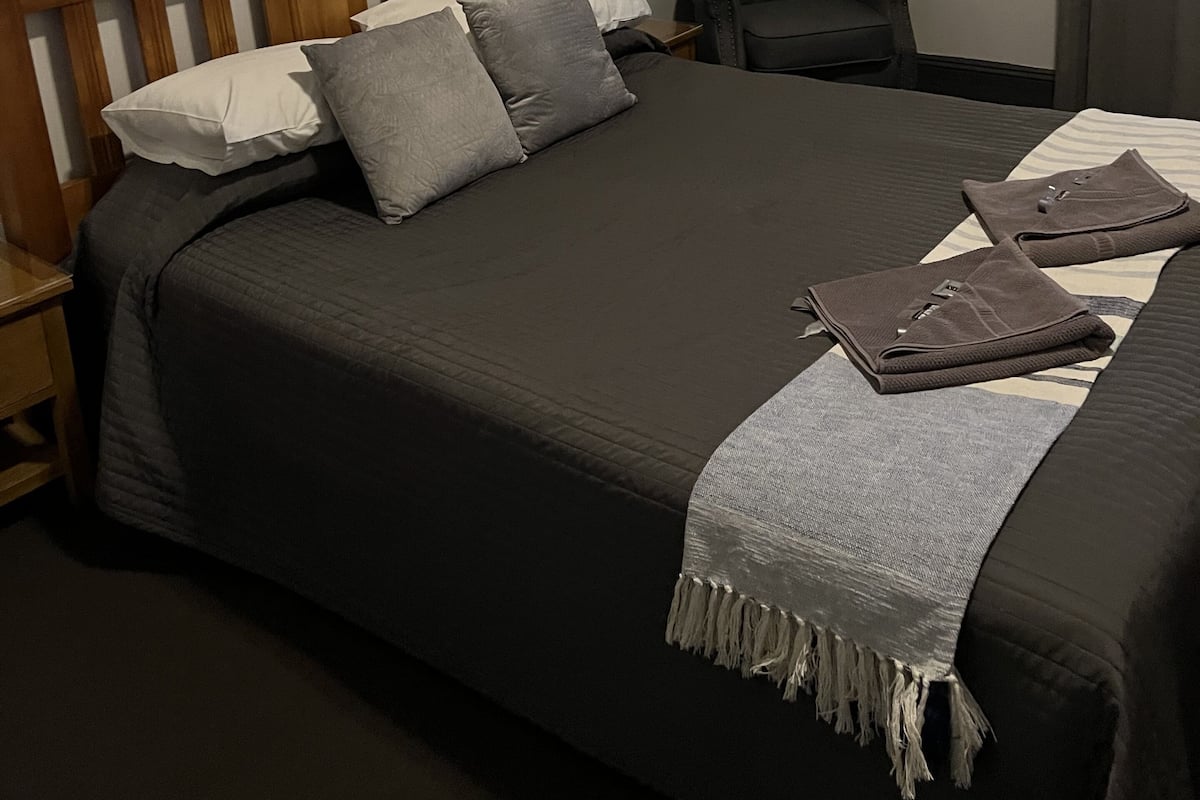 Premium bedding, blackout curtains, bed sheets