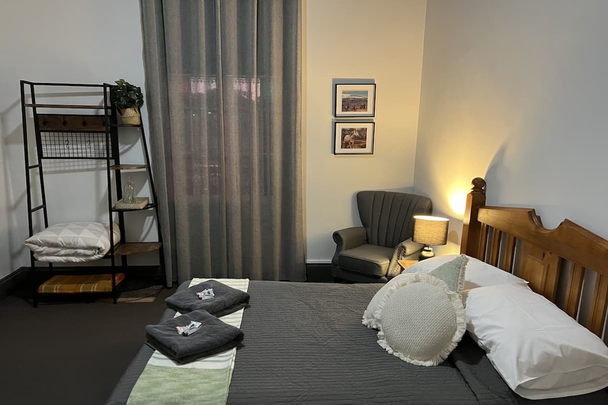 Premium bedding, blackout curtains, bed sheets