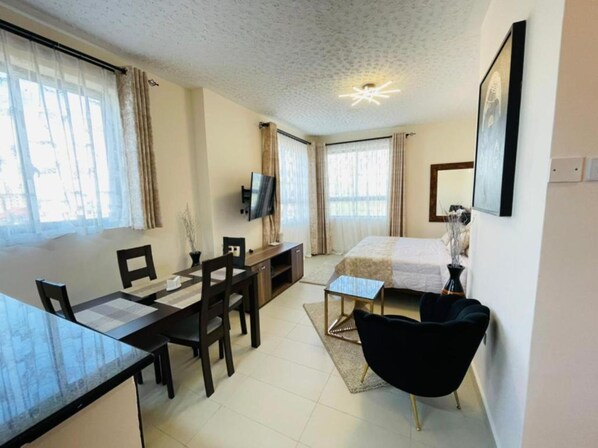 Studio | Free WiFi - Stay.Plus Seville Apartments Shanzu (Mombasa)