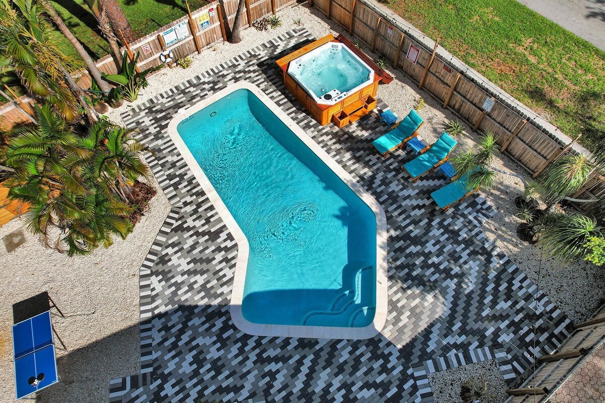 🏖AQUA-OASIS(PRIVATE🏘) HOT-TUB_POOL_BBQ_10MIN_TO_BEACH_LAS OLAS_DOWNTOWN_AIRPORT🏝