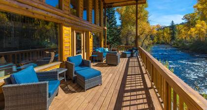 In-Town Hidden Gem | Riverfront Modern-Rustic Escape | Deck & Balcony