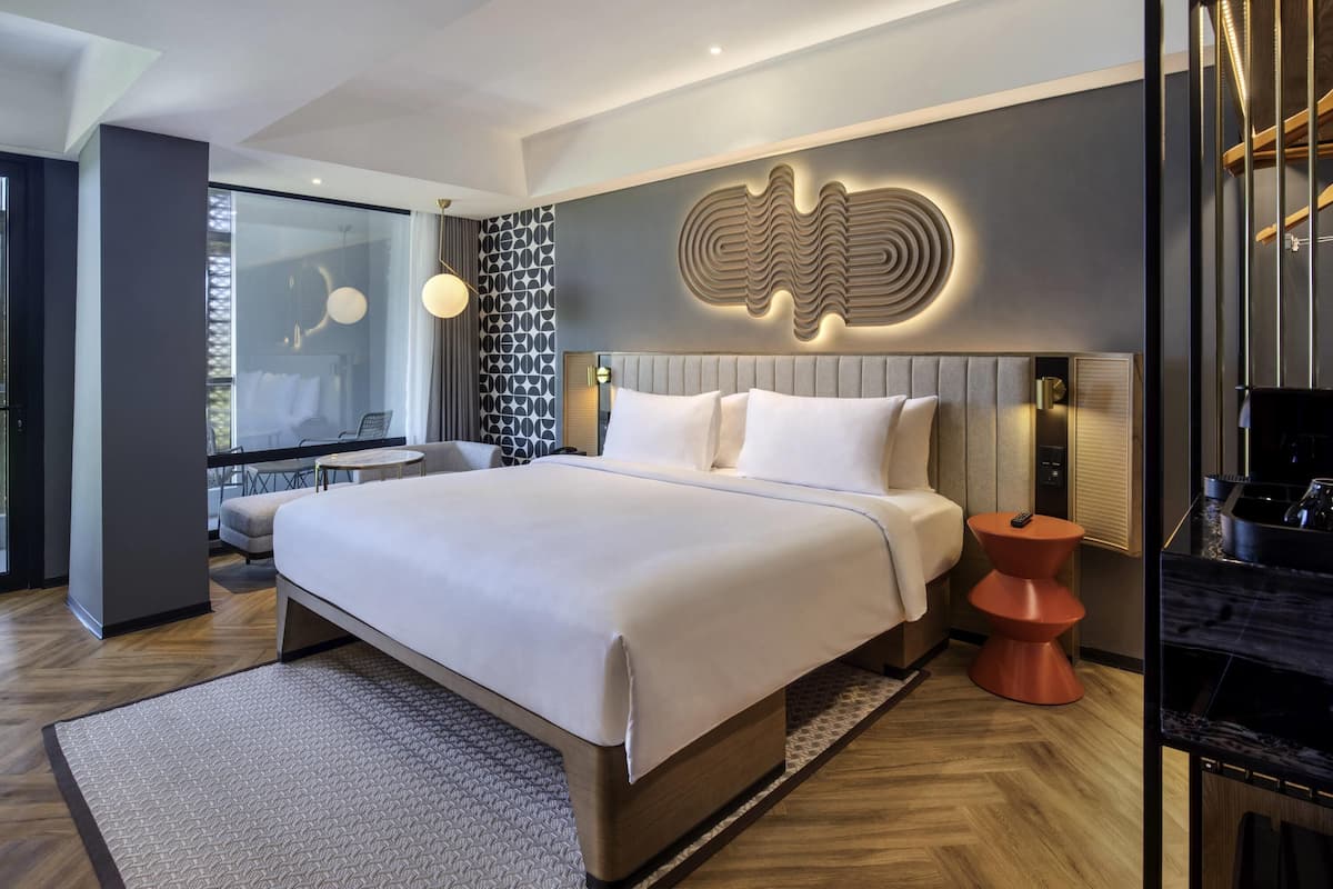 Suíte conforto, 1 cama King, vista para o oceano (TRIBE) | 1 quarto, frigobar, cofres nos quartos, cortinas blackout