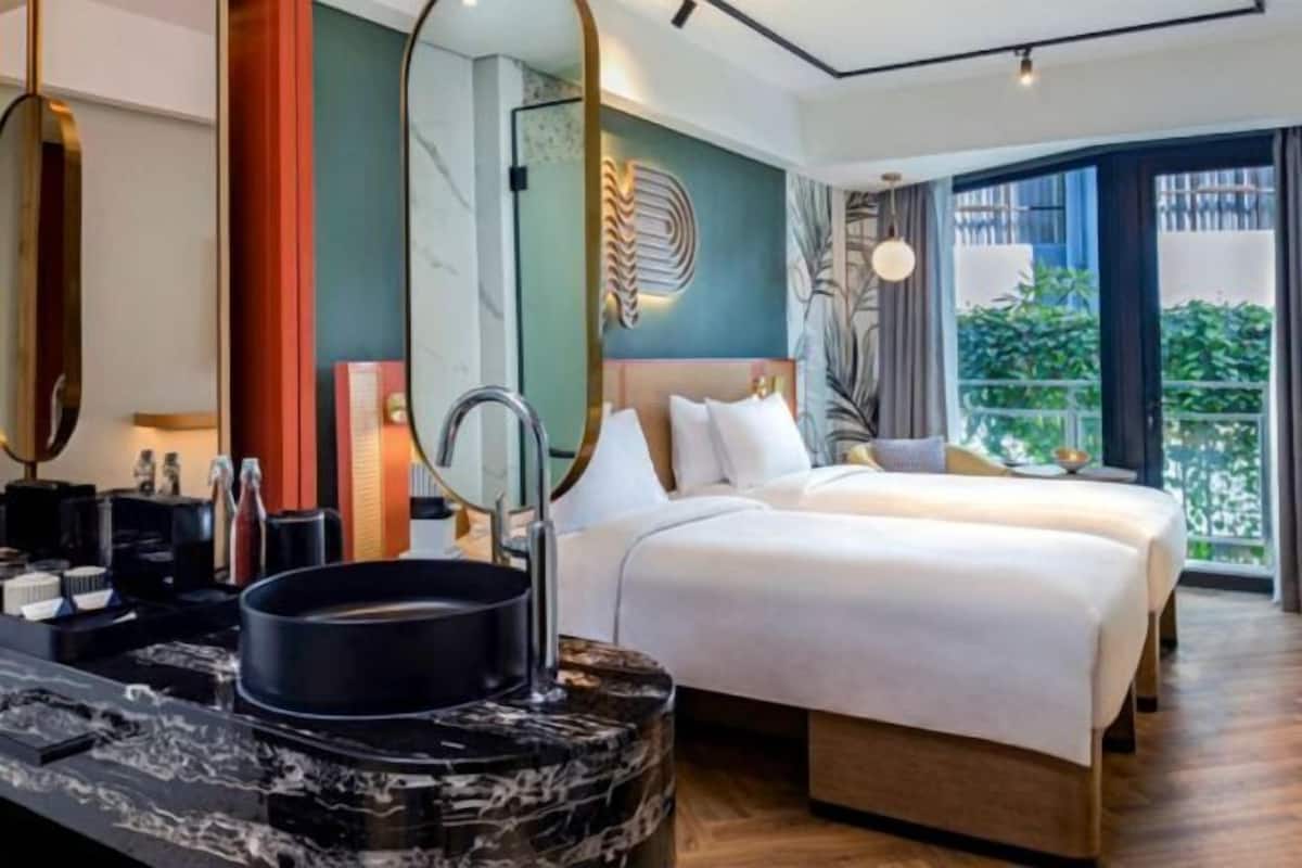1 soveværelse, minibar, pengeskab på værelset, mørklægningsgardiner