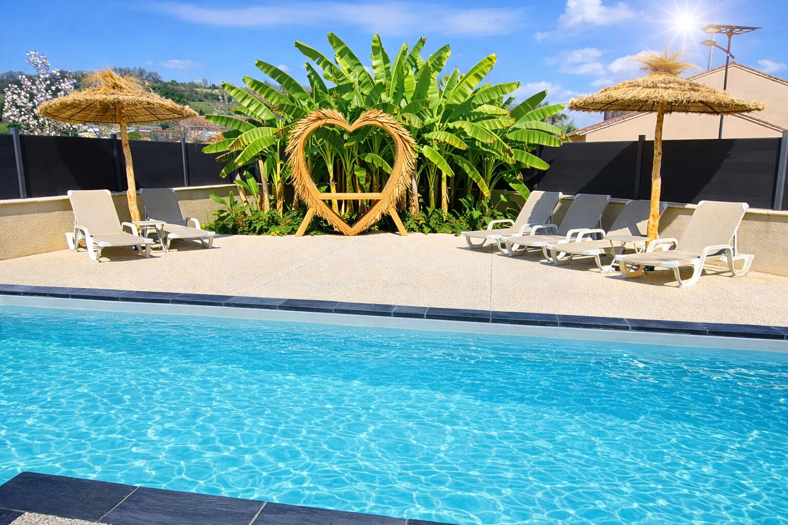 Outdoor pool, a heated pool