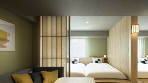 Kamar, Bebas Asap Rokok, dapur kecil (OMO House) | Seprai premium, brankas, kedap suara, dan Wi-Fi gratis