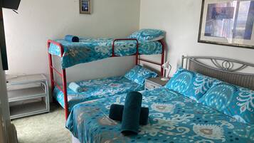 2 bedrooms, iron/ironing board, travel crib, free WiFi