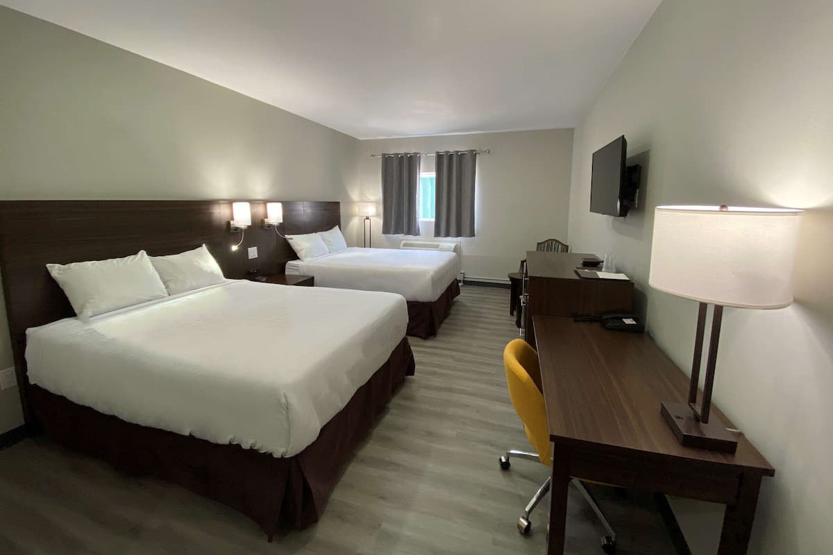 Standard Room, 2 Queen Beds, Non Smoking | Desk, free WiFi, bed sheets