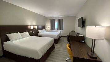 Standard Room, 2 Queen Beds, Non Smoking | Desk, free WiFi, bed sheets