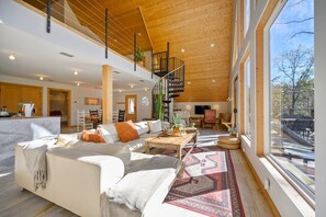 TV, fireplace, video games, DVD player