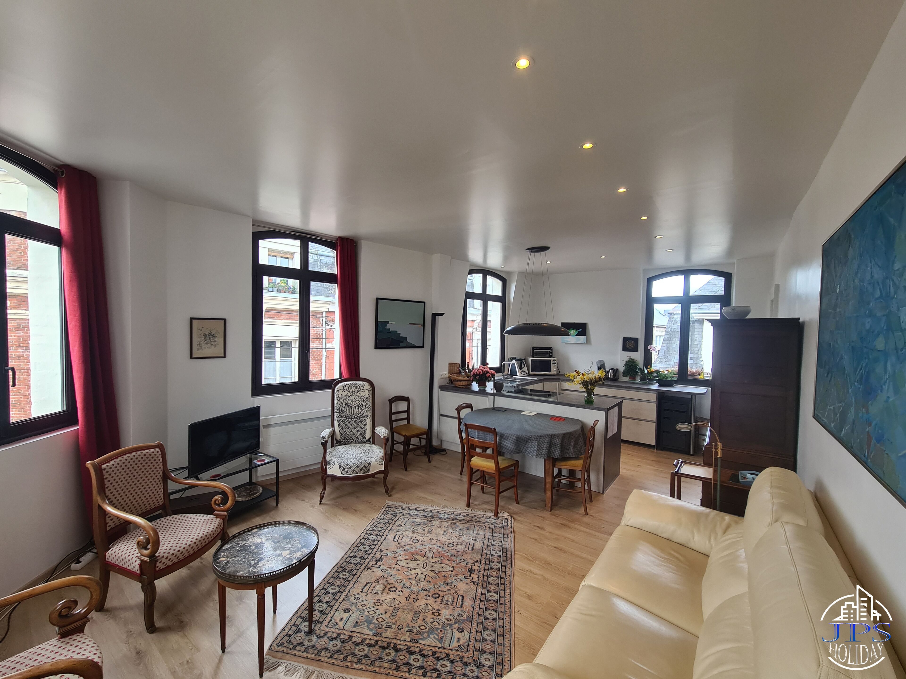 Elite appartement, en-suite badkamer, uitzicht op de stad (Le phare Dieppois) | Interieur