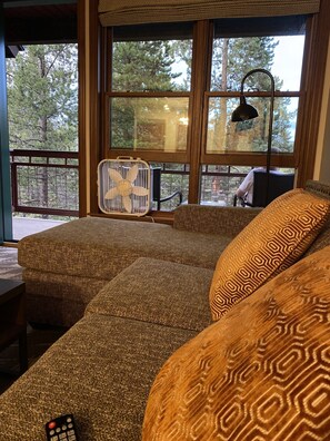 Televisión y chimenea 