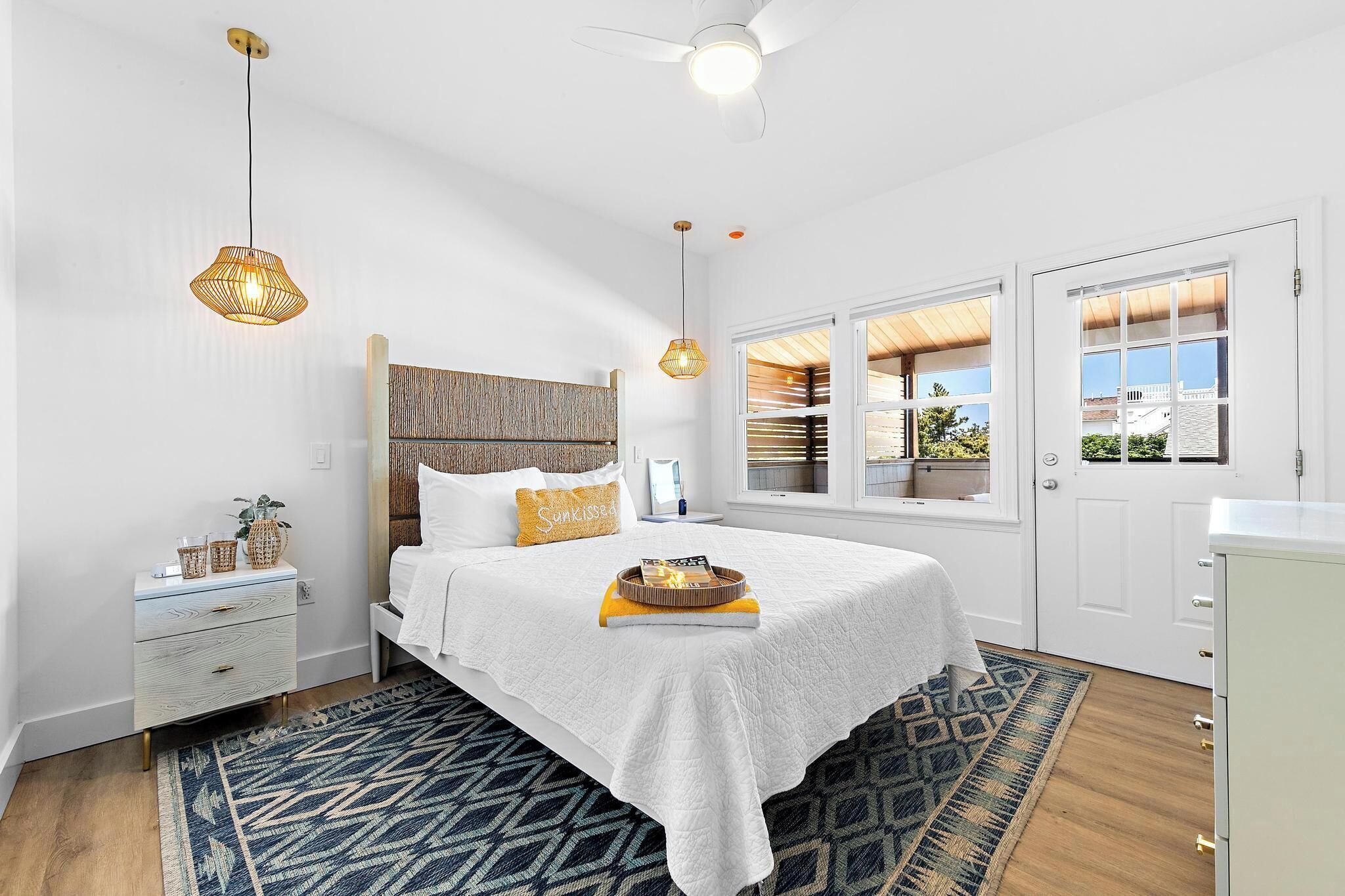 double twin deluxe with deck | 1 bedroom, premium bedding, memory-foam beds, free wifi