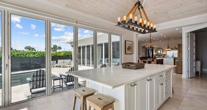 Oceanfront | Luxury Beachfront Home | Wall to Wall Folding Glass Doors Opening to Private Pool Deck