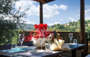 Outdoor dining - Casa Rialdo - Small family villa with private pool (Montecatini Val di Cecina)