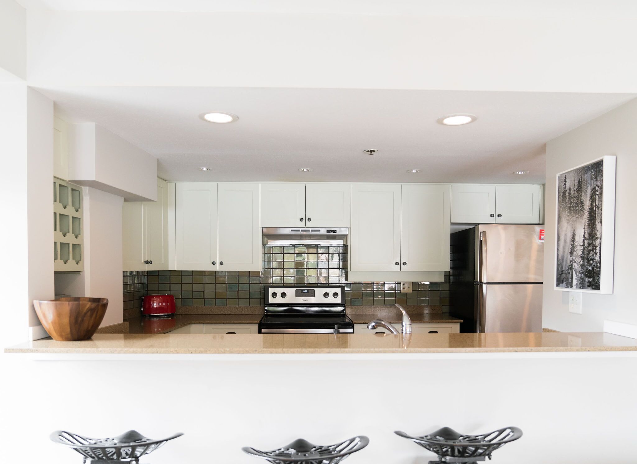 Fridge, oven, stovetop, dishwasher