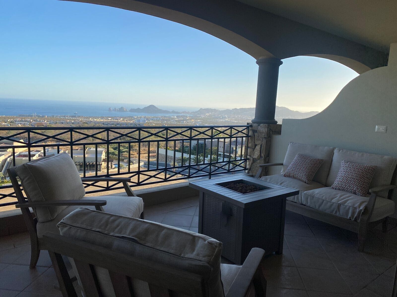 What a view to have your coffee in the morning or cocktails at night by the fire