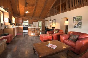 Smart TV, fireplace - Creekside Cabin near Lost Maples State Park (Vanderpool)