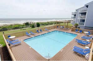 Outdoor pool - Updated Condo Just Steps from the Beach with Ocean Views (Carolina Beach)