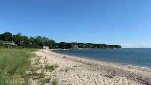 Guests can enjoy a serene beach experience with access to the ocean.