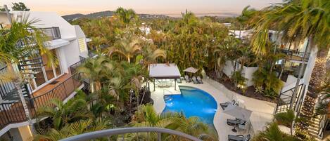 A heated pool
